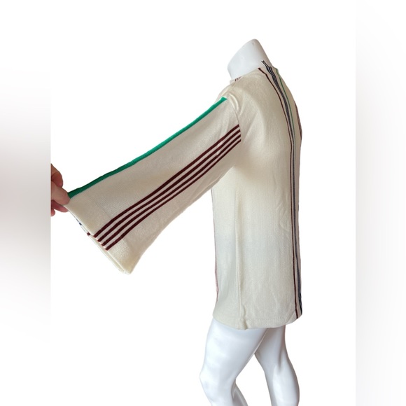 70s Vintage Sears Boatneck Stripe Tunic Sweater Vintage Deadstock - Picture 5 of 8